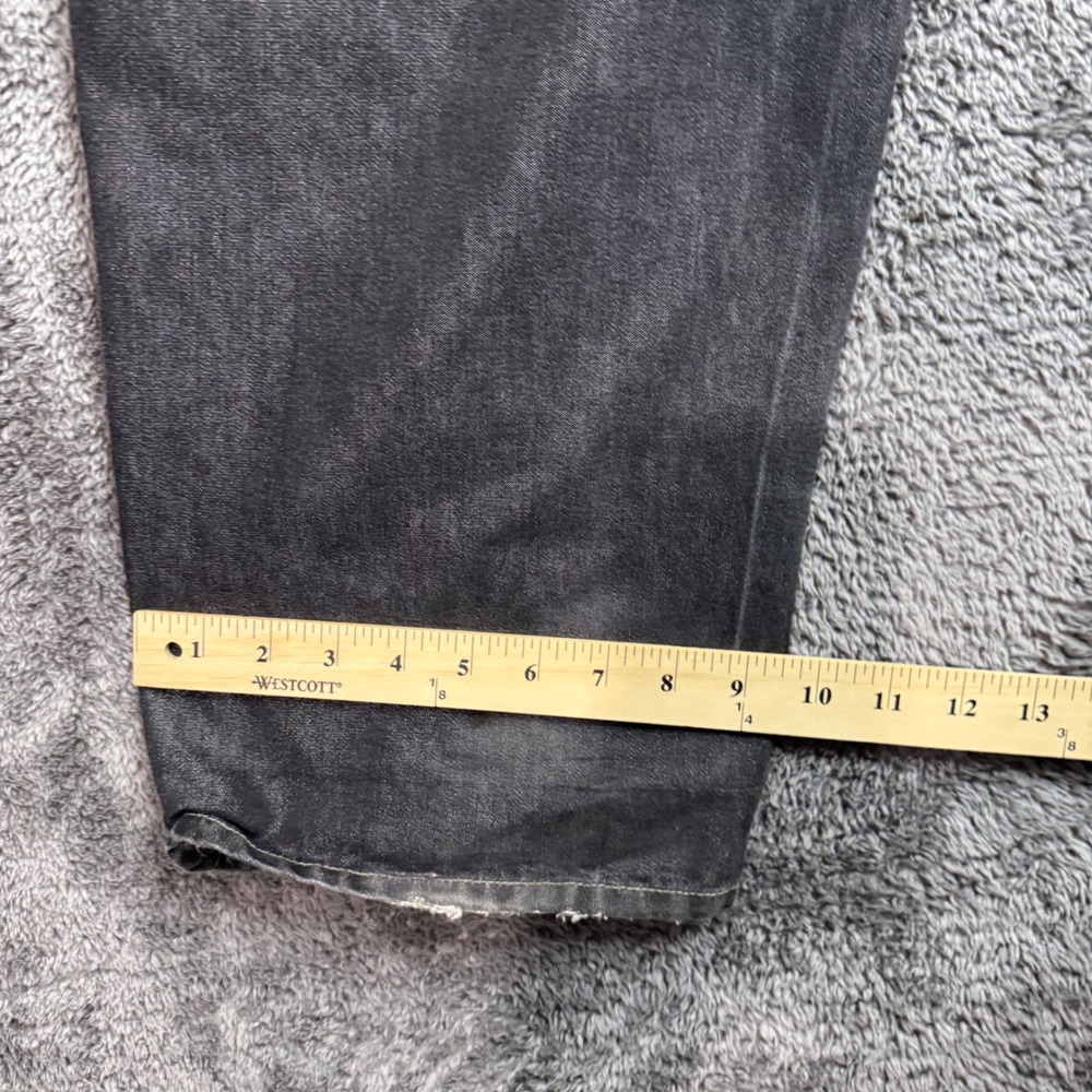 Kenneth Cole Reaction Mens Baggy Jeans 32x33 Faded Black Straight Leg Denim - Picture 7 of 7